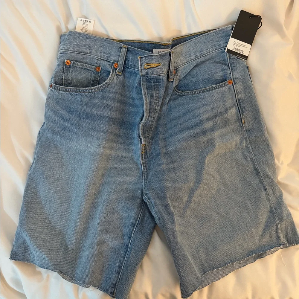Re/Done Light Blue 90s Comfort Jean Shorts - Picture 10 of 10